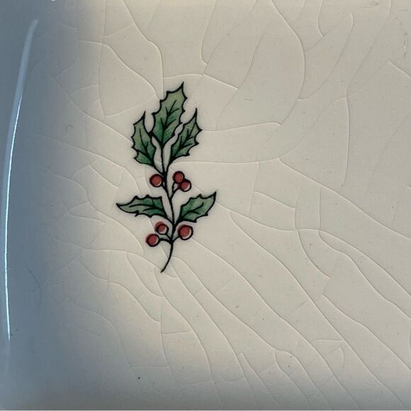 Nikko Japan Christmas tree small rectangular relish candy dish - Picture 5 of 7